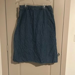 Cato blue jean skirt, 18W, side zipper